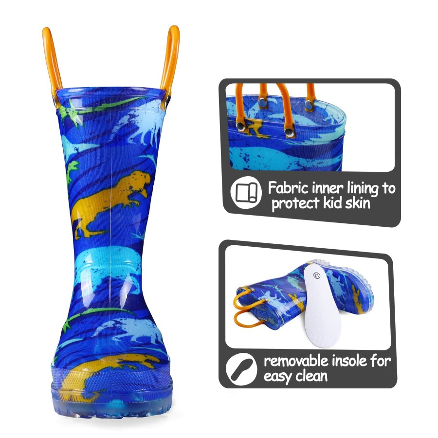 Kids my soft | Dinosaur Print Kids Rain Boots