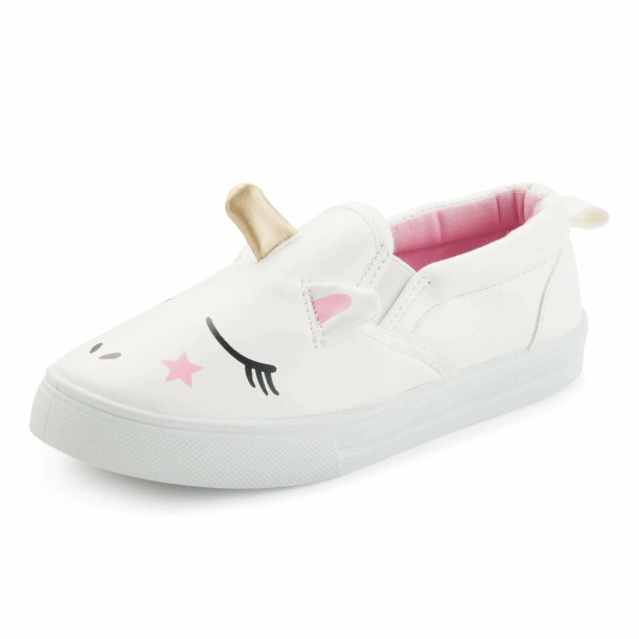 Kids my soft | 3D White Unicorn Slip-On Shoes