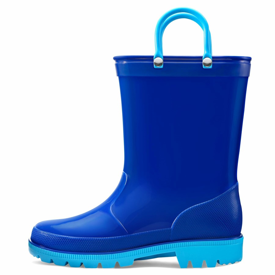 Kids my soft | Rubber Rain Boots With Solid Color Panels