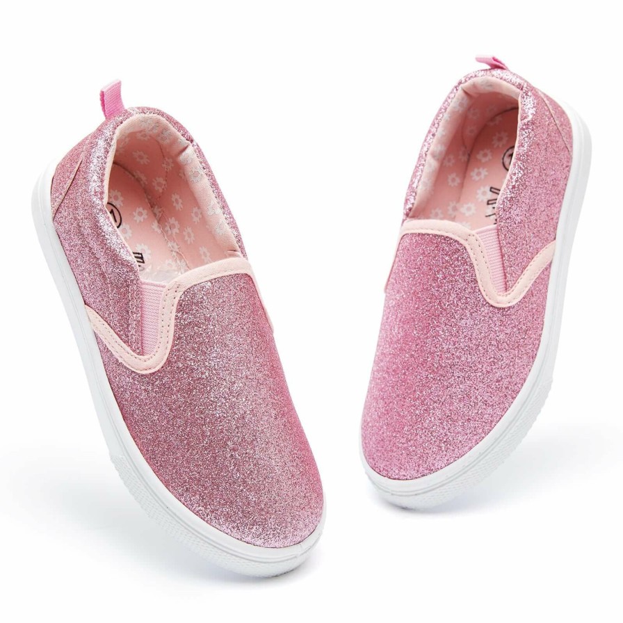 Kids my soft | Pink Glitter Non-Slip Slip-On Espadrilles