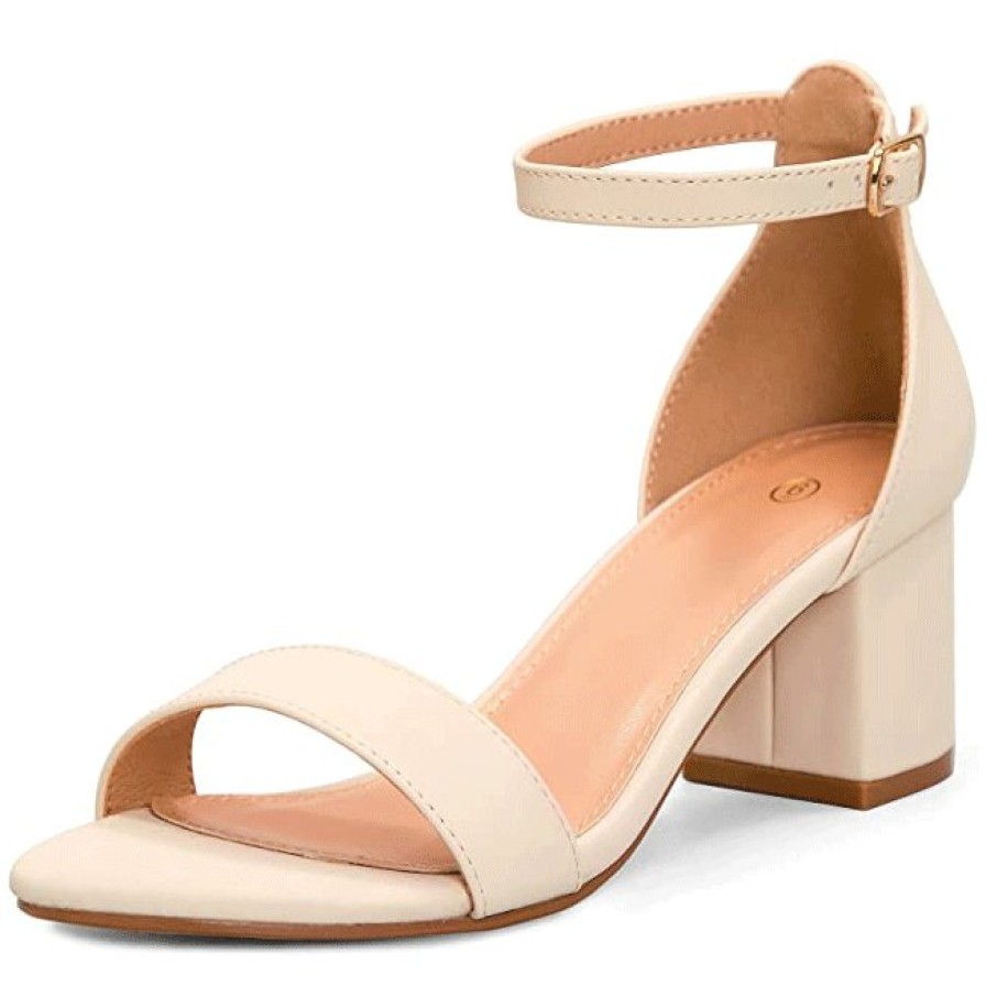 Women my soft Dress Heels | Fashion And Versatile Ankle Strap Low Heel Sandals