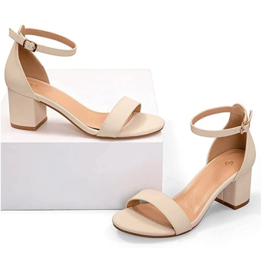 Women my soft Dress Heels | Fashion And Versatile Ankle Strap Low Heel Sandals