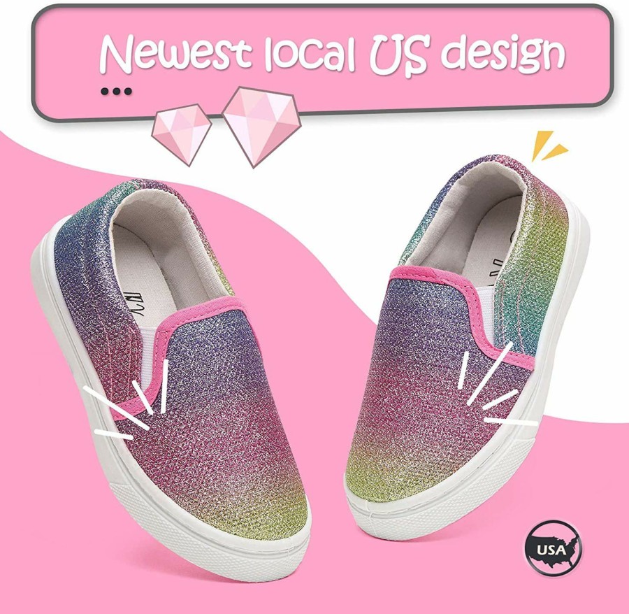 Kids my soft | Gradient Purple Glitter Slip-On Espadrilles