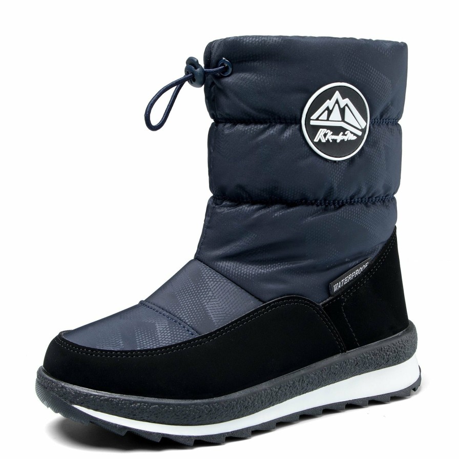 Kids my soft | Black/Blue Winter Outdoor Waterproof Snow Boots