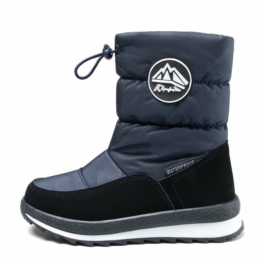 Kids my soft | Black/Blue Winter Outdoor Waterproof Snow Boots